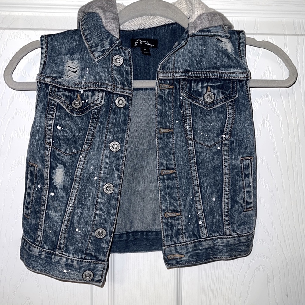 Denim boys sleeveless jacket